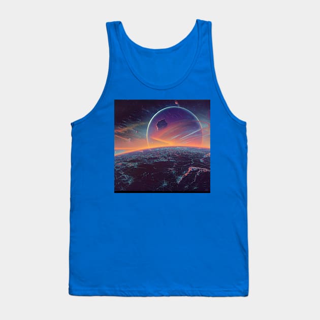 Interplanetary Spaceport Tank Top by Grassroots Green